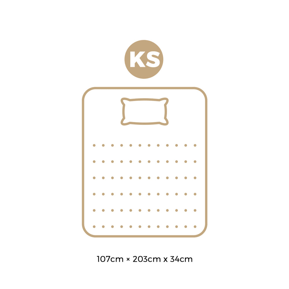 King Single Mattress Cool Gel Foam Pocket Spring 34CM with Pillow