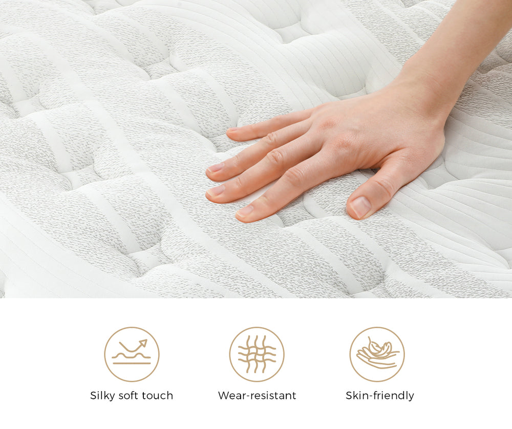 King Single Mattress Cool Gel Foam Pocket Spring 34CM with Pillow