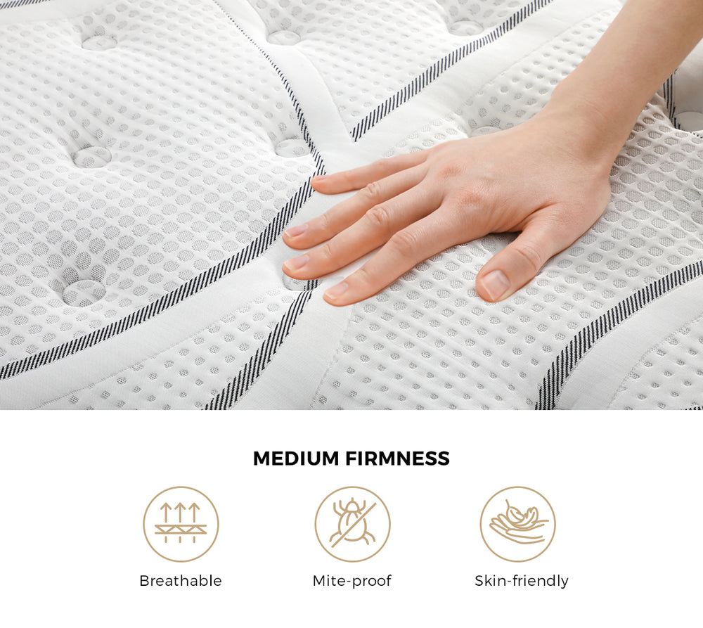 King Single Mattress Bonnell Spring Tight Top 21CM