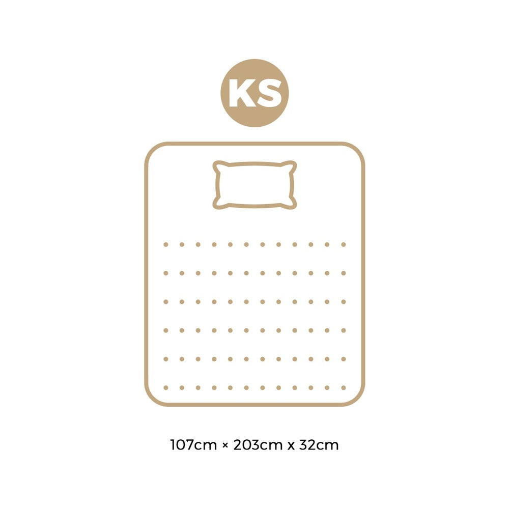 King Single Pocket Spring Mattress 32cm Medium Firm | Simpledeals