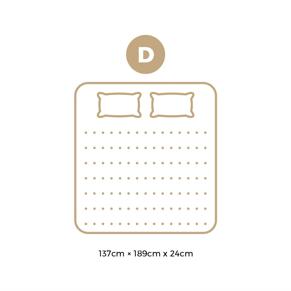 King Single Mattress Tight Top Foam 5 Zone Pocket Spring Innerspring 24cm