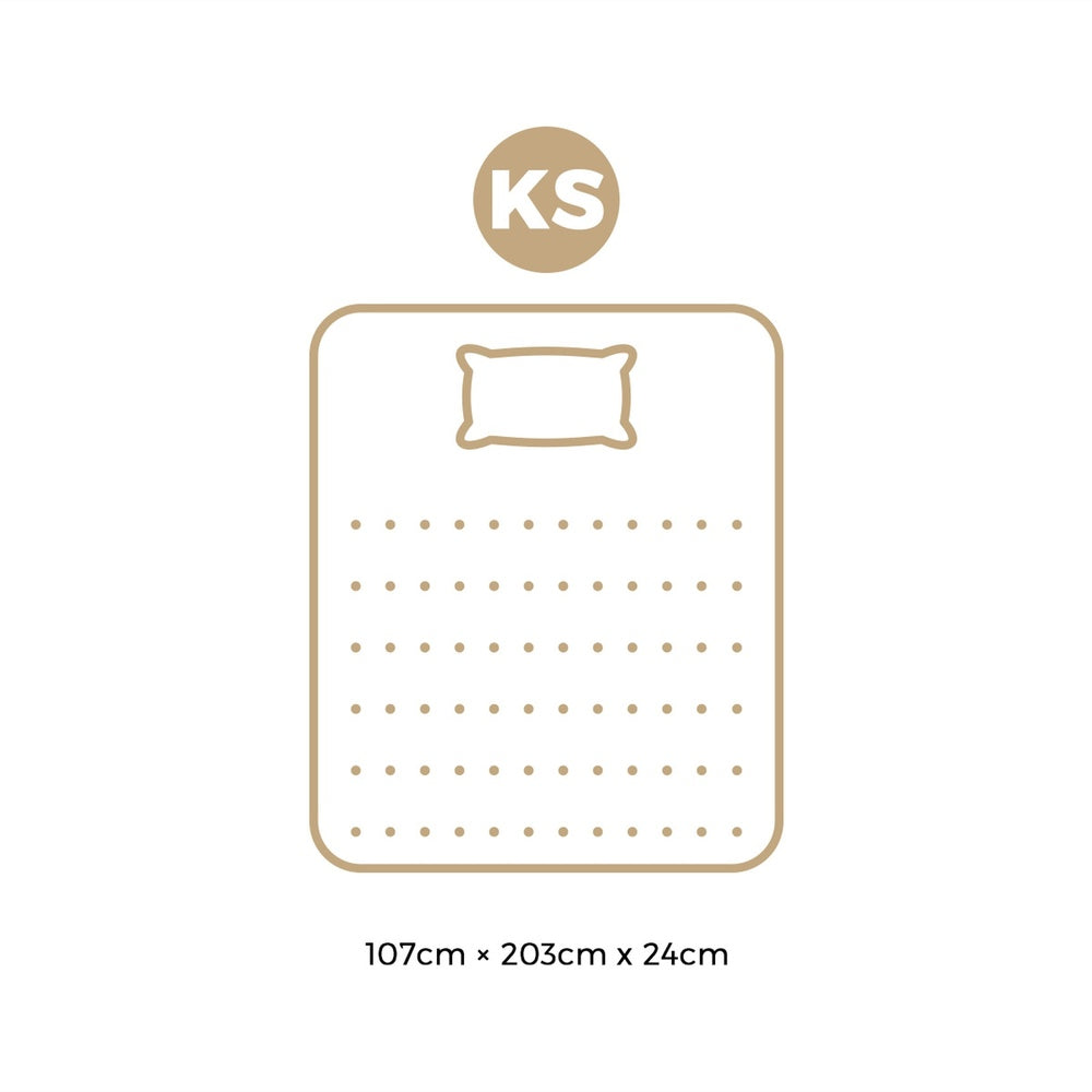King Single Mattress Tight Top Foam 5 Zone Pocket Spring Innerspring 24cm