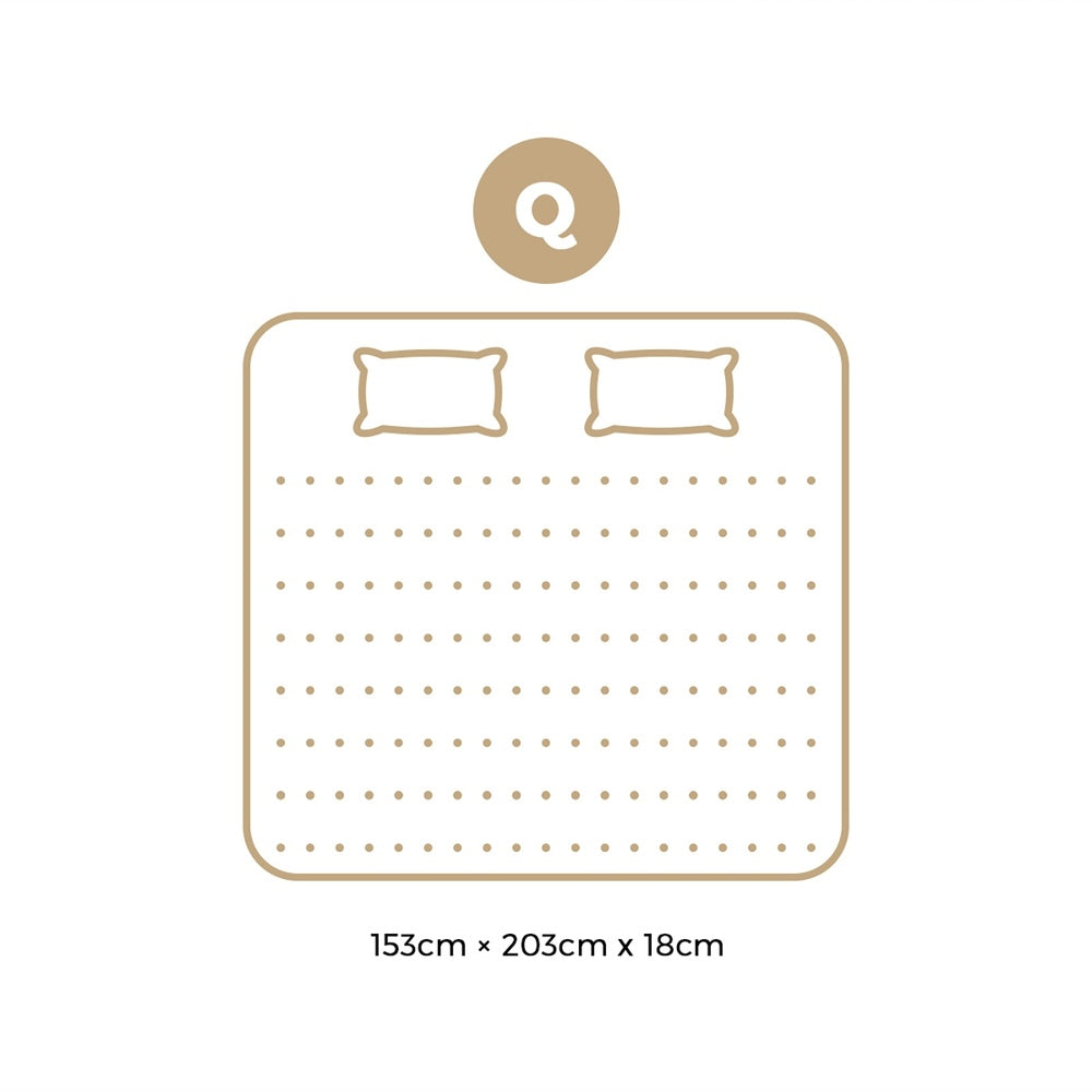 18cm Medium Firm Spring Foam Mattress Breathable Luxury Bed Comfort