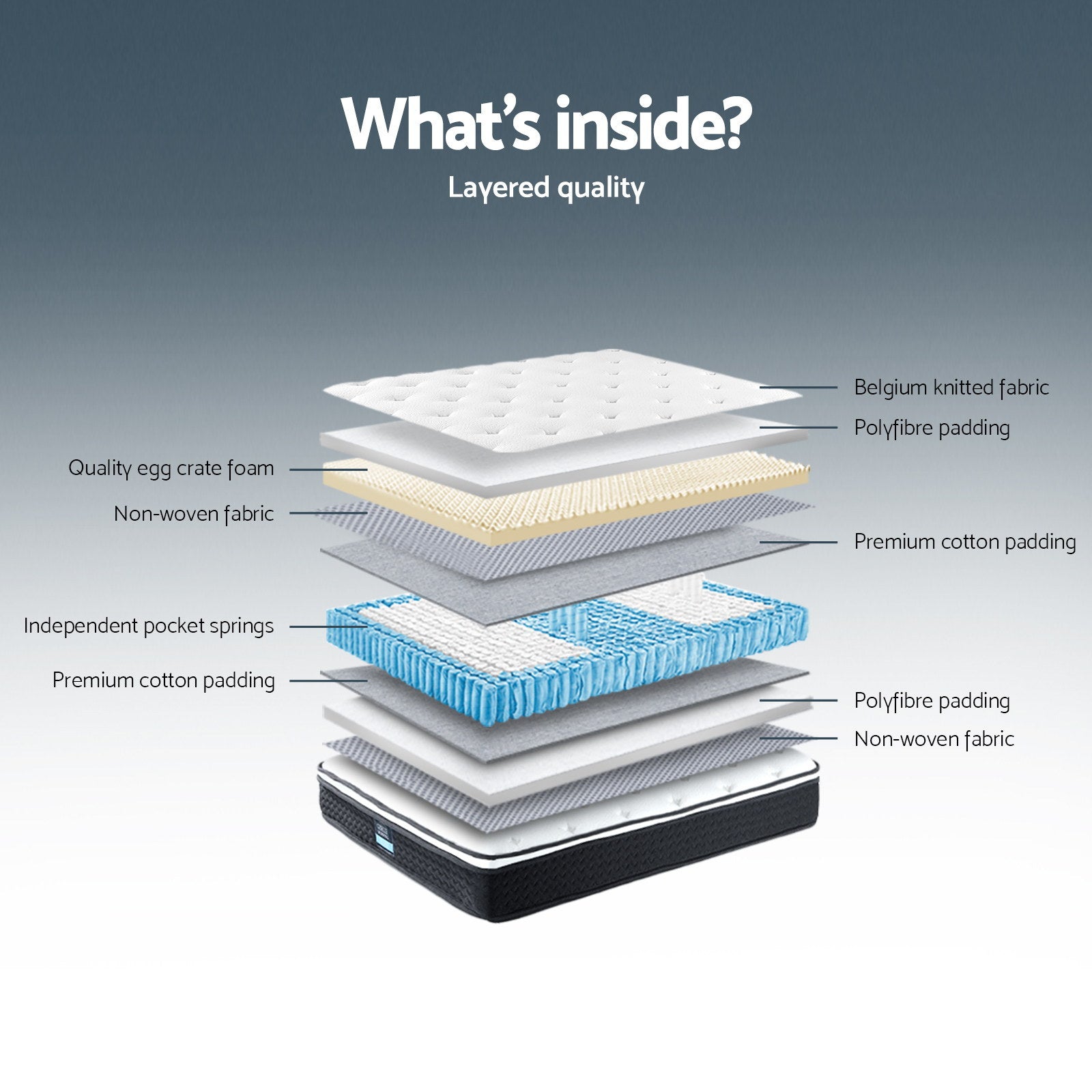 21cm Mattress Euro Top King Single