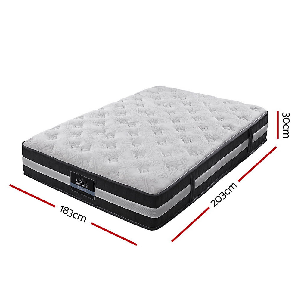 Simple Deals Bedding Alzbeta King Mattress Bed Size 7 Zone Pocket Spring Medium Firm Foam 30cm