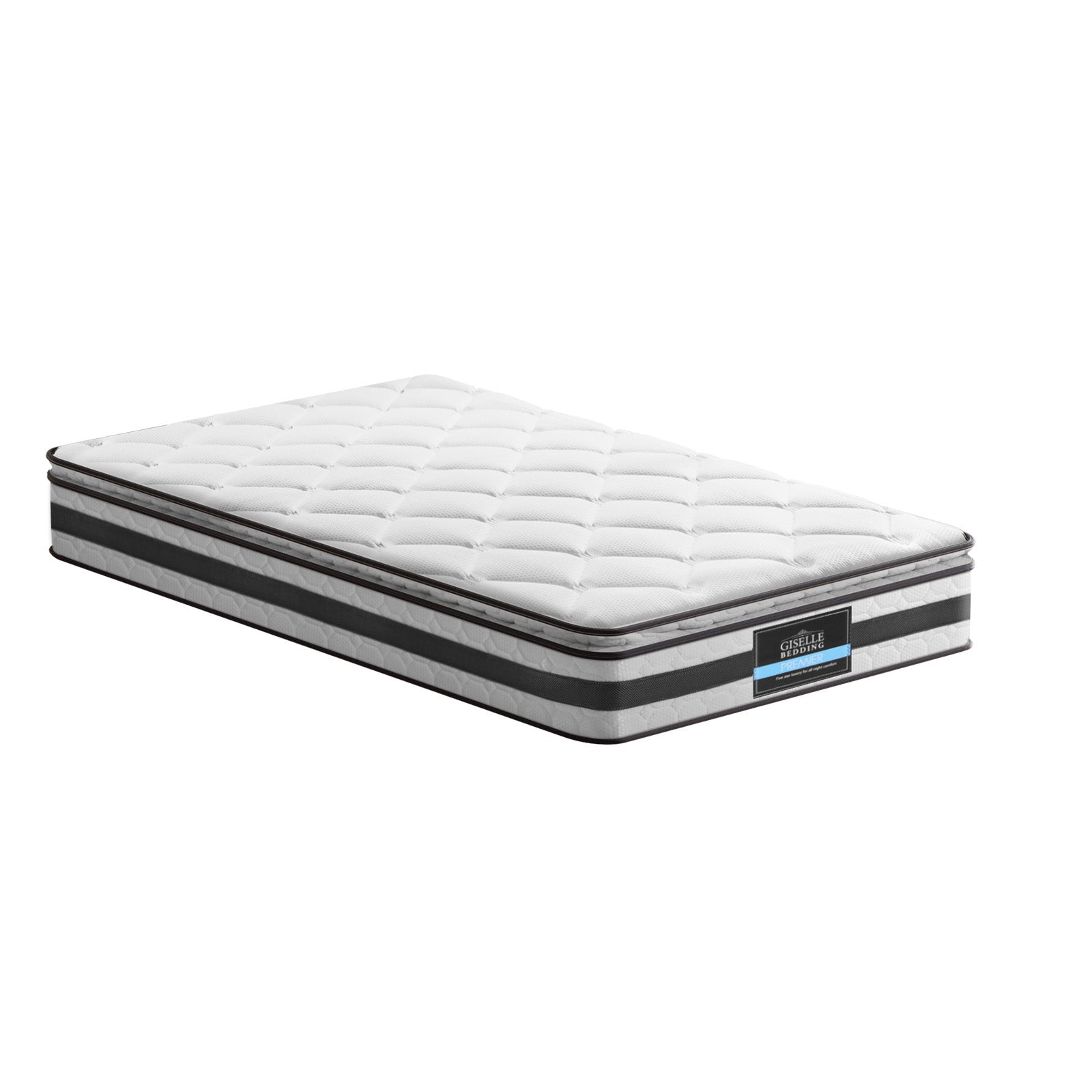 King Single Giselle Bedding Pillow Top Mattress Thickness 21cm, Medium Firmness 6.0