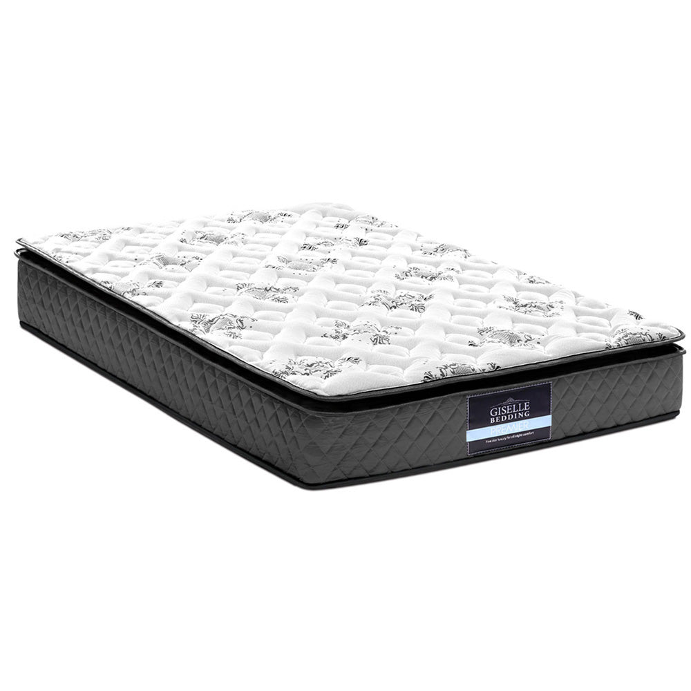 King Single Mattress 24cm 5 Zone Support 450 Coils Medium Firm