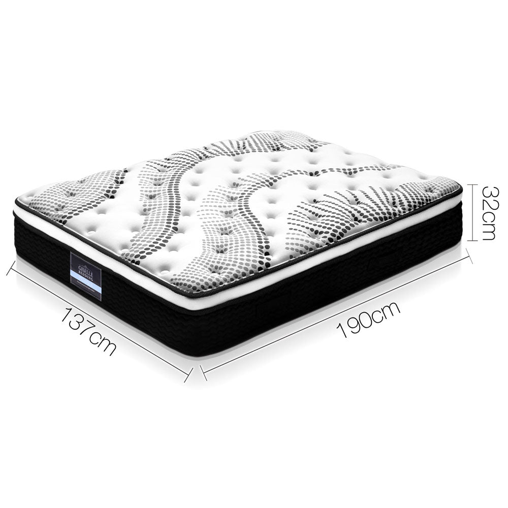Double Euro Top Mattress 32cm Thickness Medium Firm 5.0 Plush Supportive