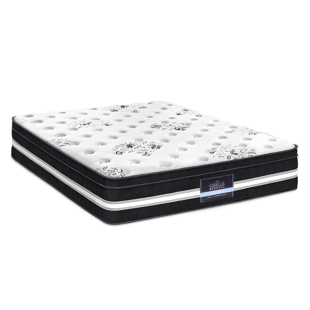 King 34cm Thick 5-Zone Memory Foam Mattress Medium-Firm Support