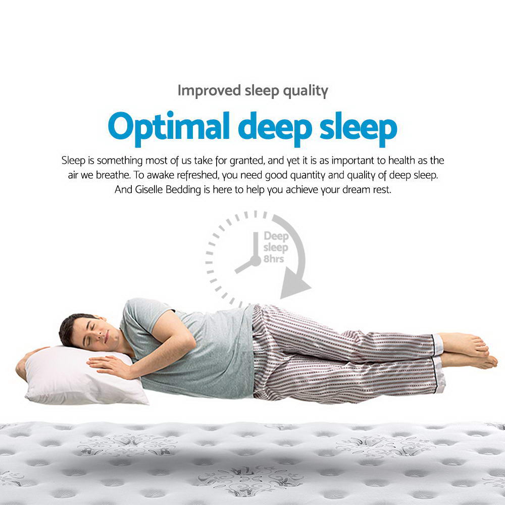 Bedding King Single Size Mattress Bed COOL GEL Memory Foam Euro Top Pocket Spring 34cm