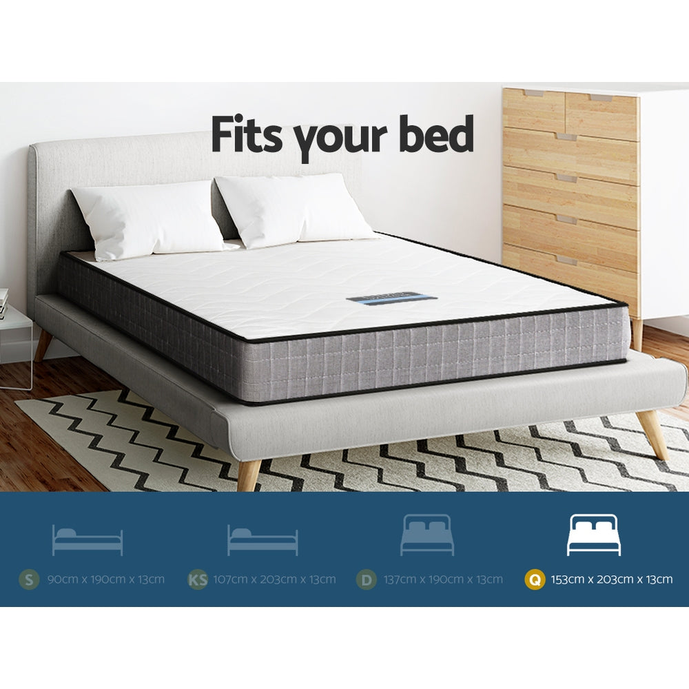 Queen Mattress 13cm Tight Top Comfortable Supportive Bedding