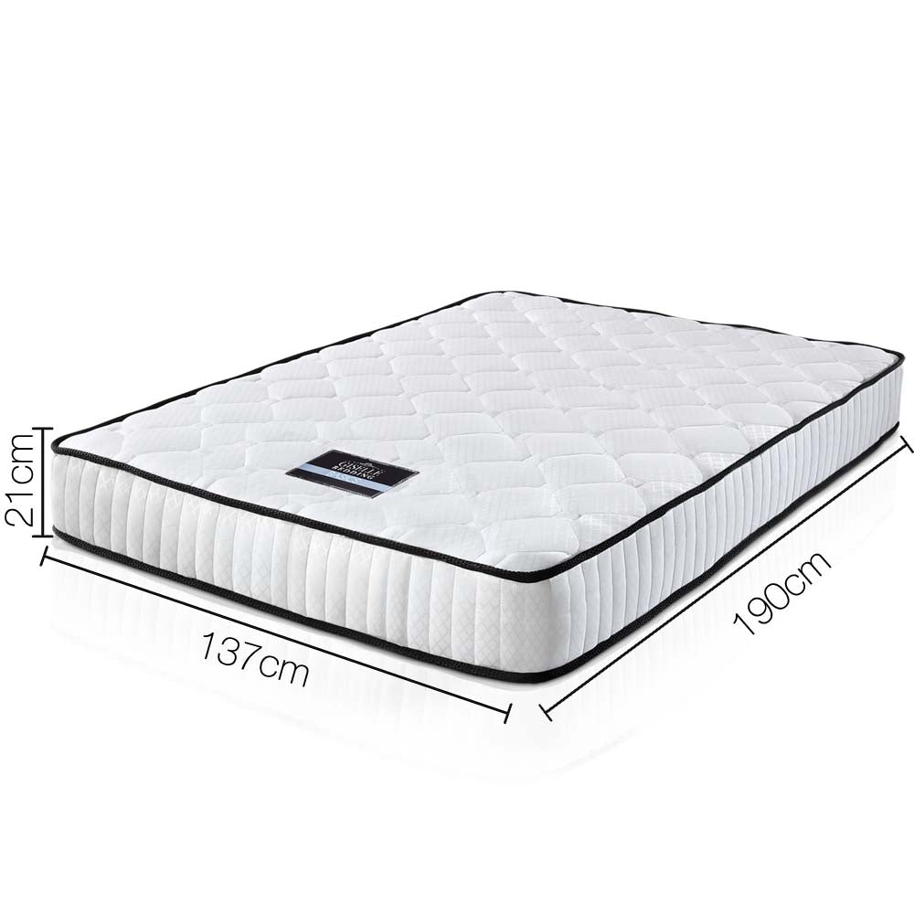 Double 21cm Tight Top Pocket Spring Mattress Medium Firm 364 Coils
