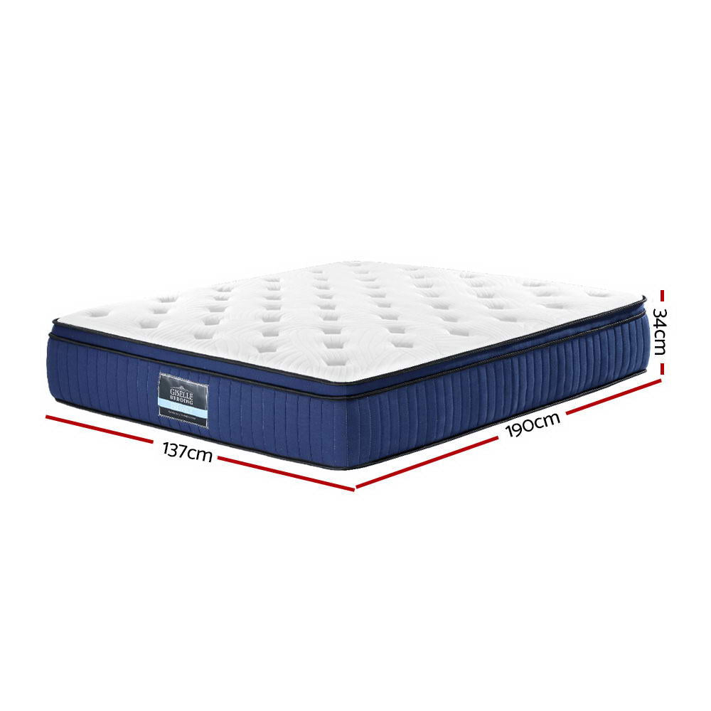 Double Size Mattress 7 Zones Pocket Spring cool Memory Foam 34cm