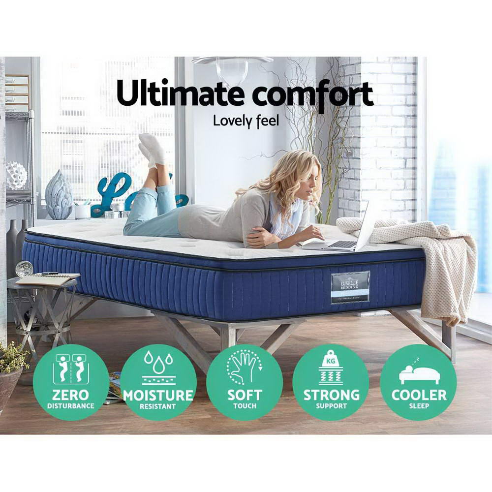 Double Size Mattress 7 Zones Pocket Spring cool Memory Foam 34cm