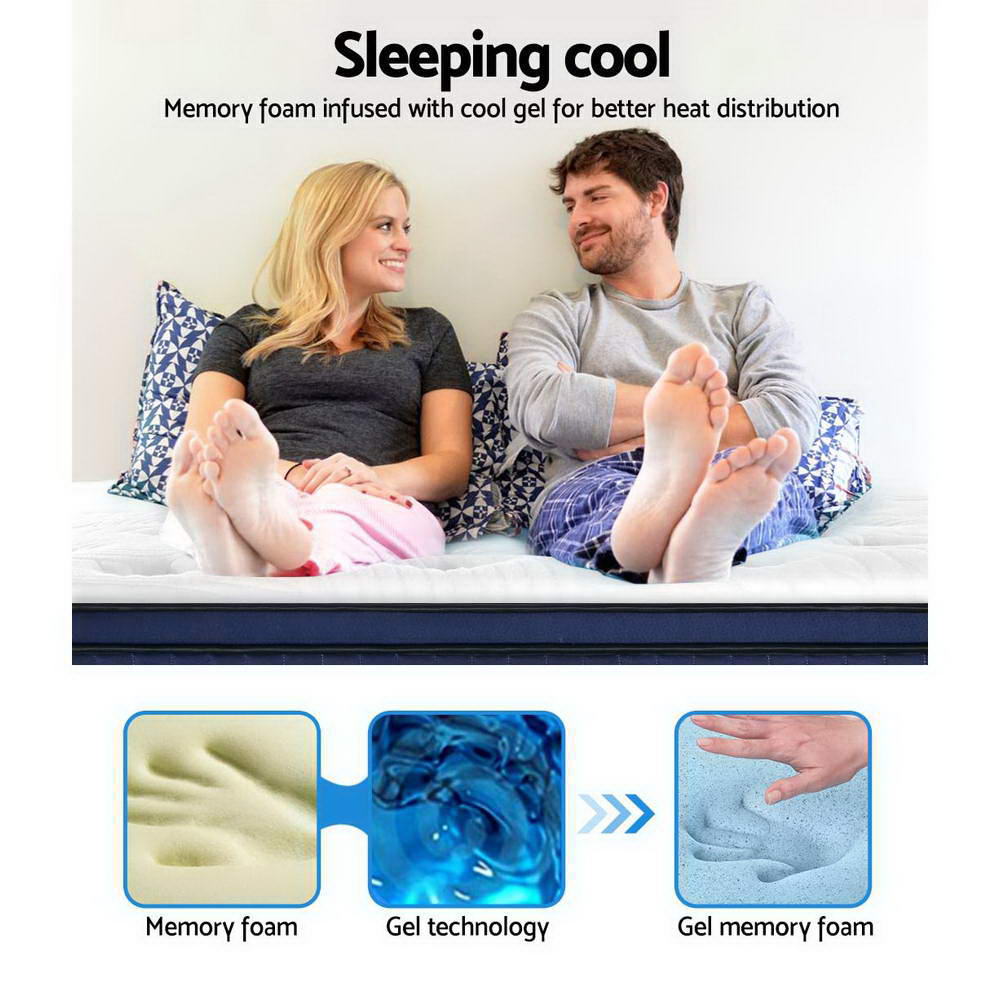 Double Size Mattress 7 Zones Pocket Spring cool Memory Foam 34cm