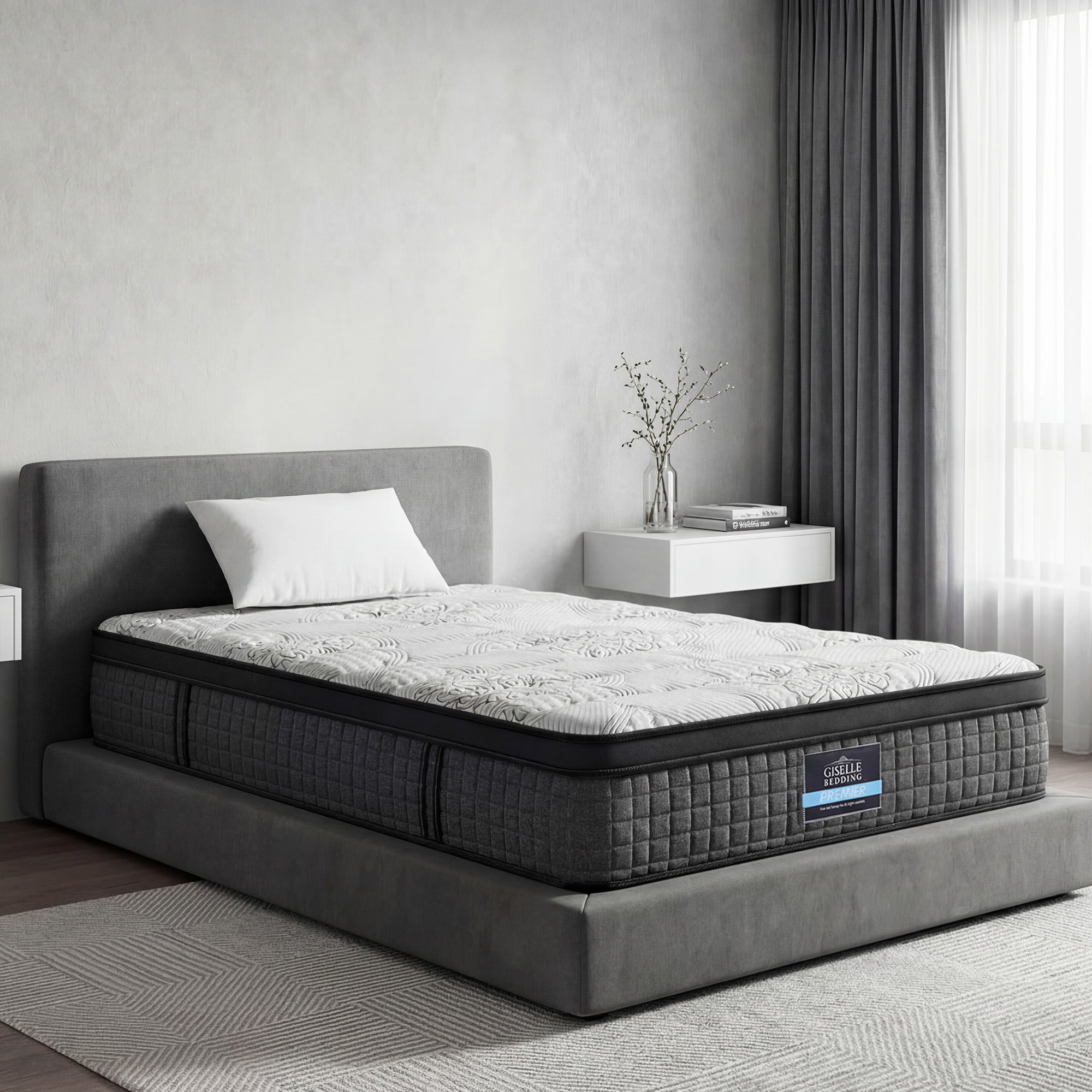 Single Mattress 34cm 9-Zone Latex Foam Comfortable Support