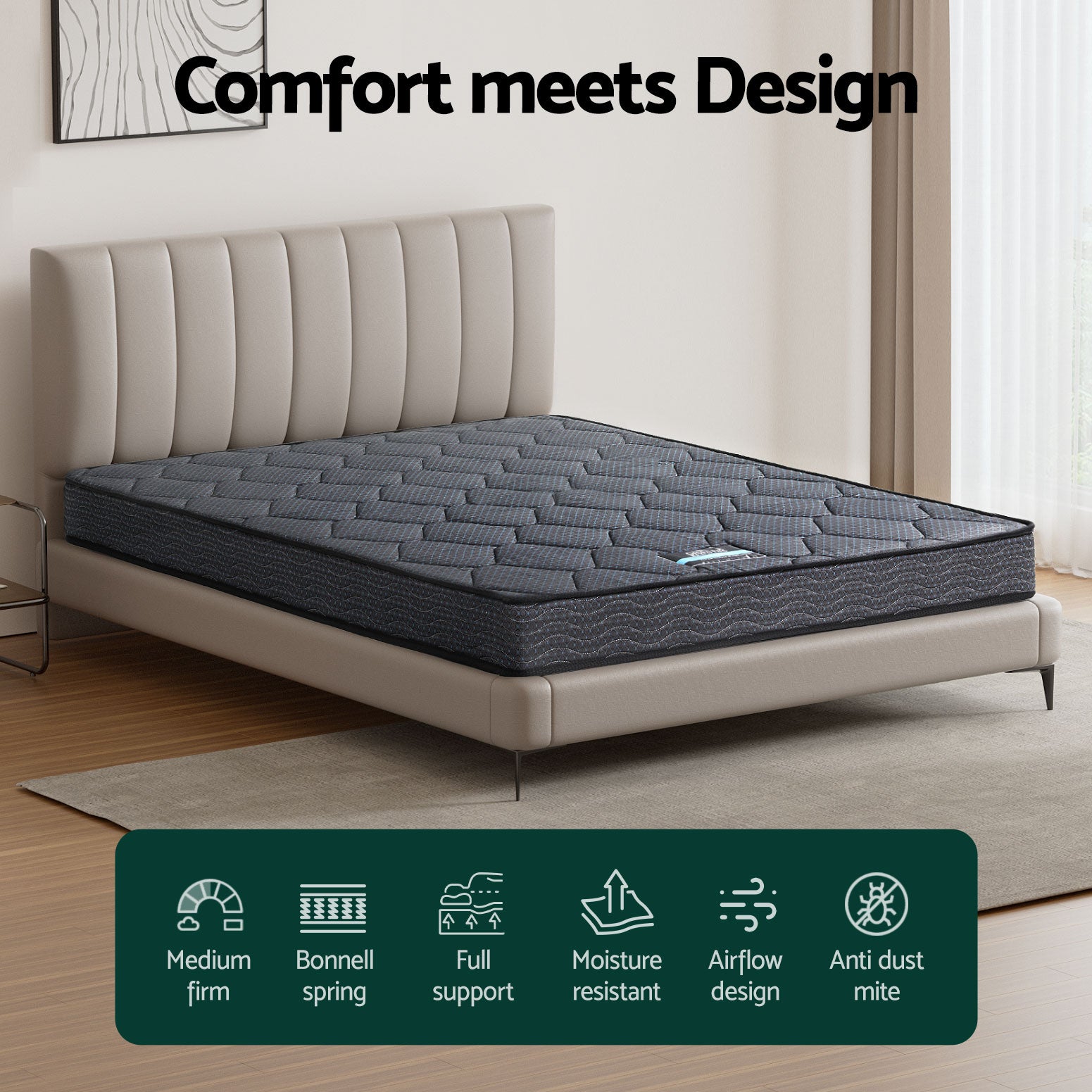 16cm Mattress Bonnell Spring Double/King/Single/Queen