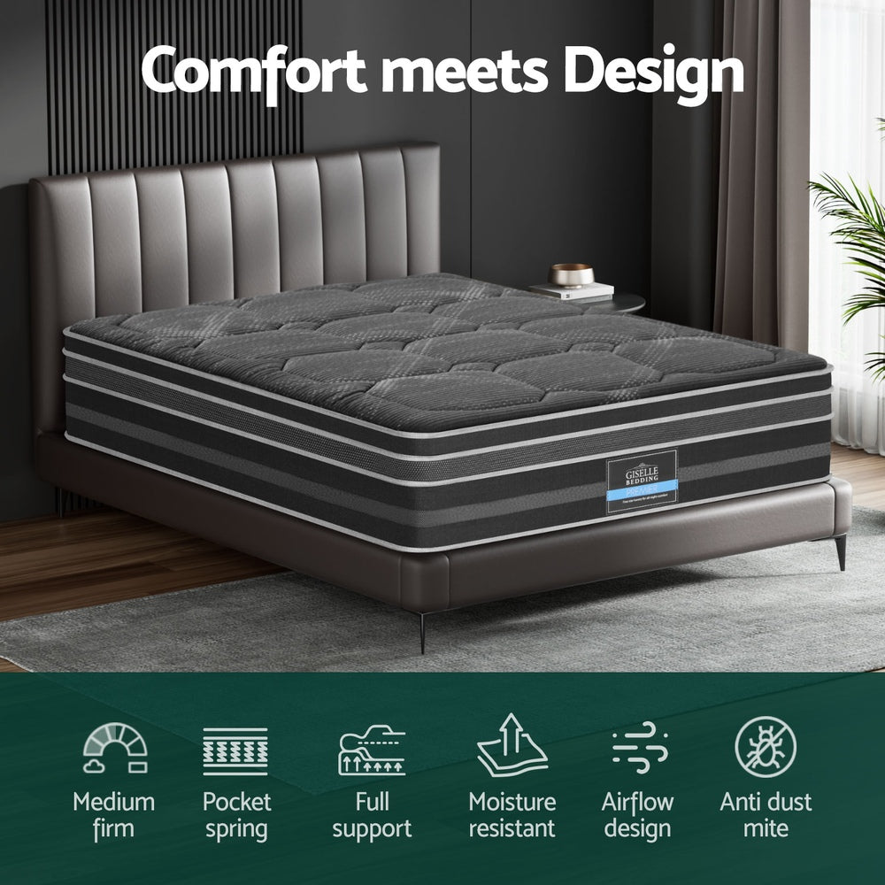 35Cm - 35cm Mattress Bamboo Cover Double Size, Eco-Friendly & Comfortable