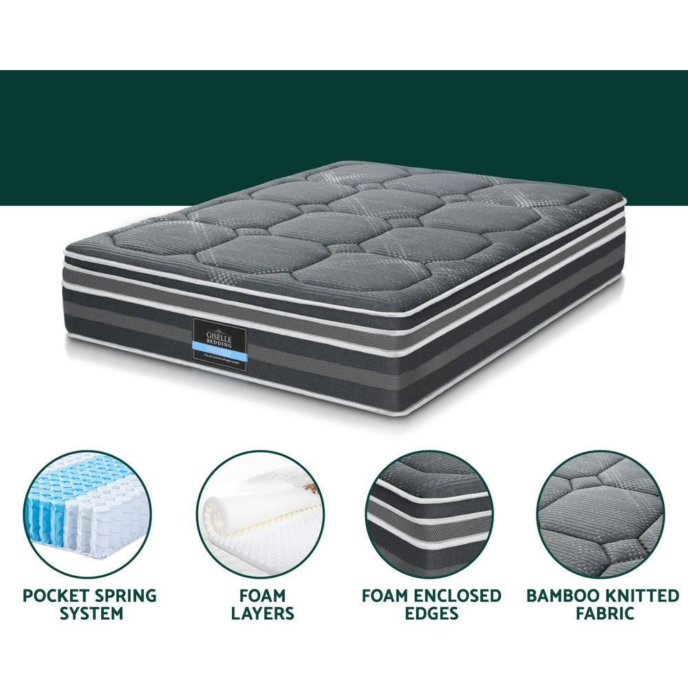 35cm Mattress Bamboo Cover Double Size, Eco-Friendly & Comfortable | Bamboo finish