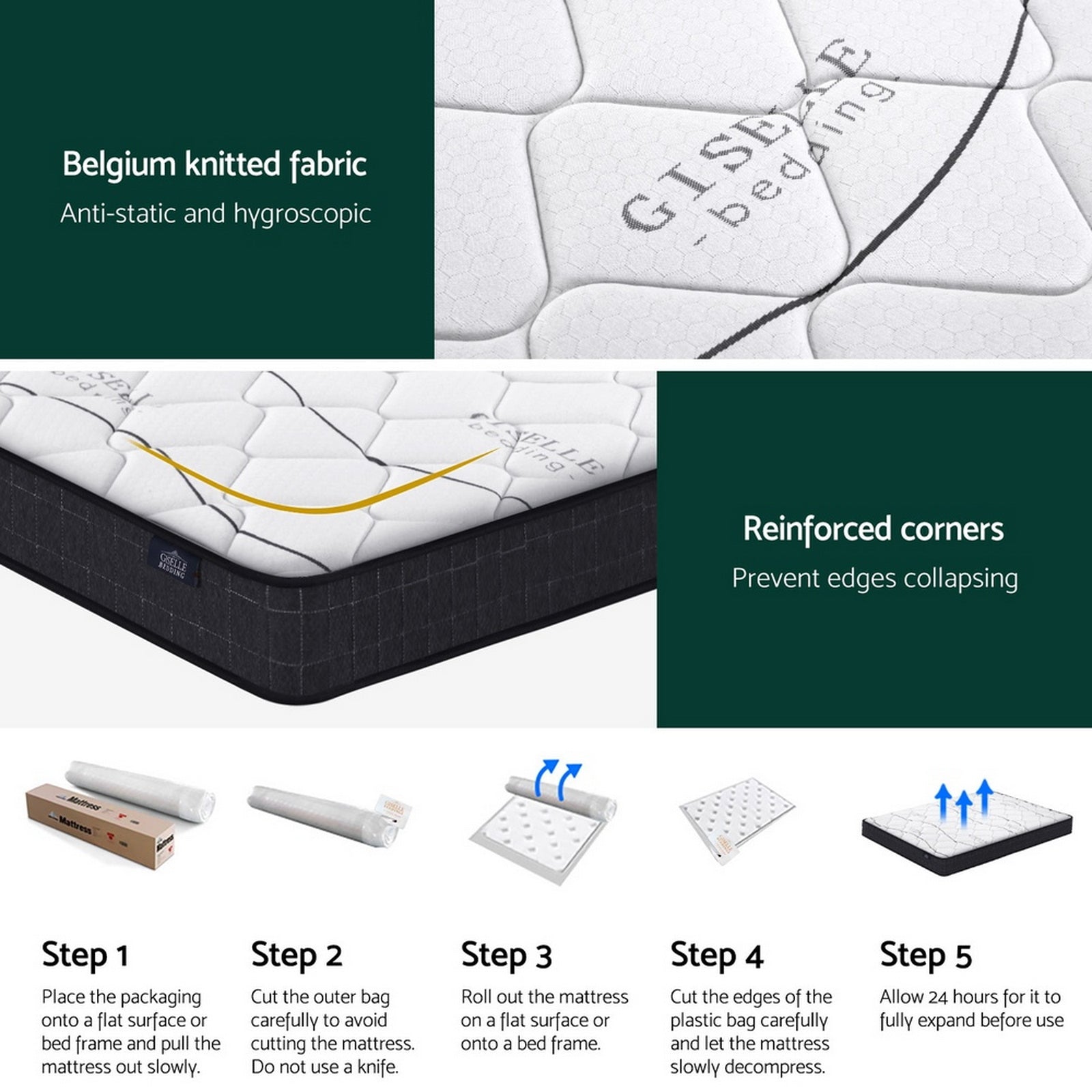 16cm Medium Firm King Mattress – Comfortable & Supportive -Stylish