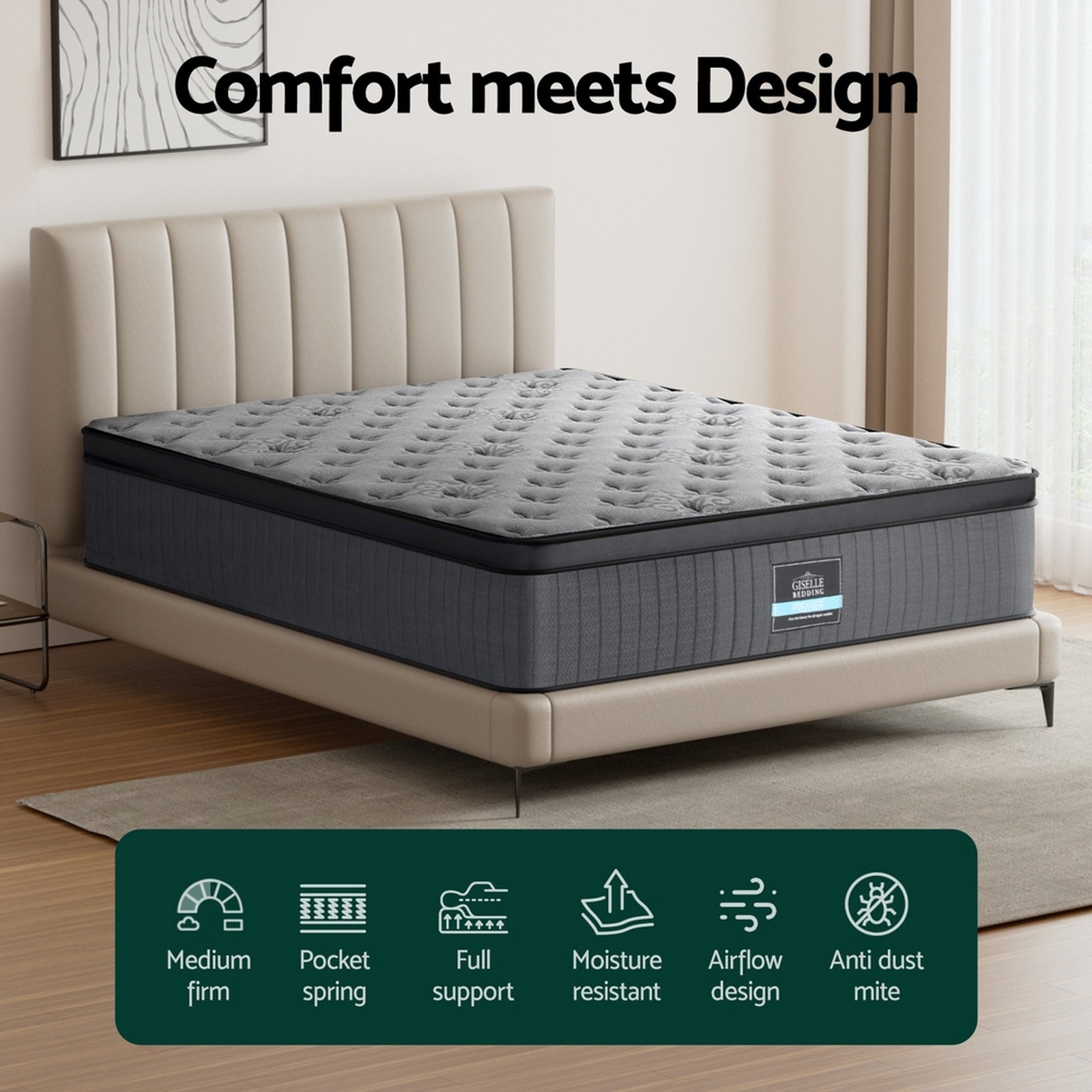 Bed Mattress 34cm Double/King/Queen/Single