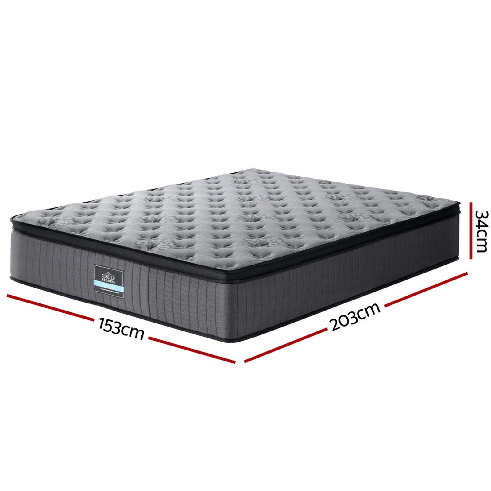 Bed Mattress 34cm Double/King/Queen/Single