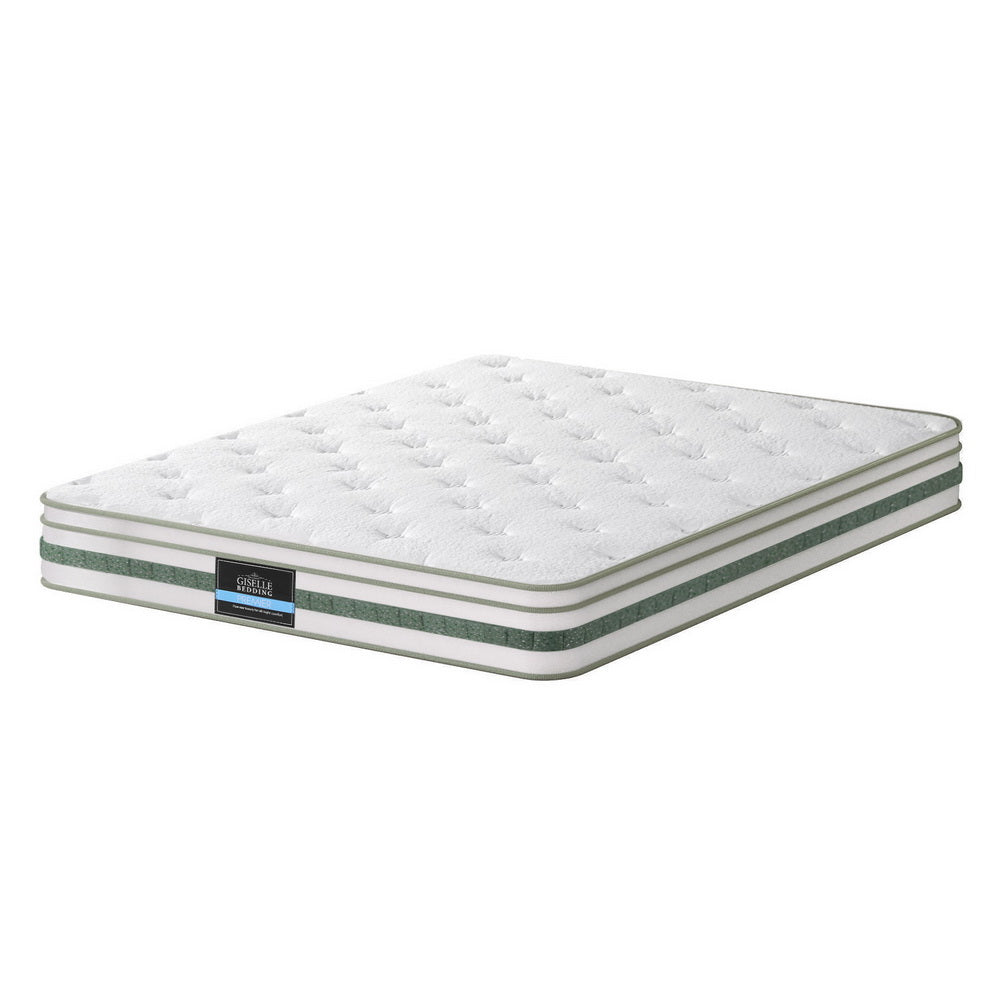 Thick 20cm Giselle Mattress Double Green Tea Mattresses Medium-Firm