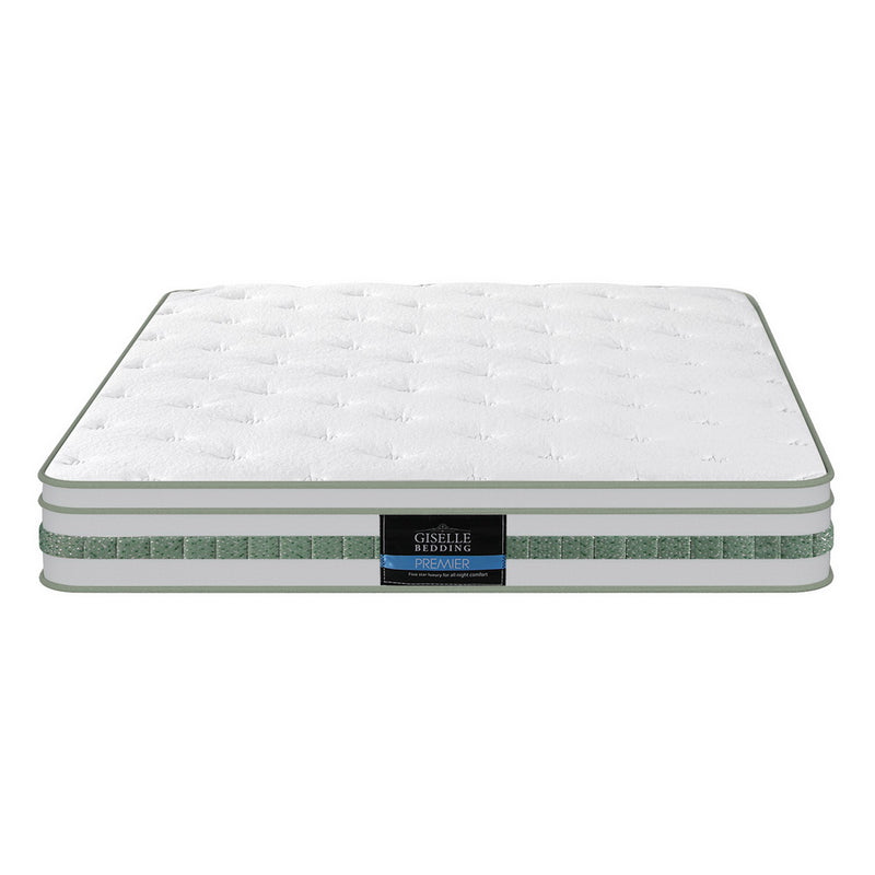 Thick 20cm Giselle Mattress Double Green Tea Mattresses Medium-Firm