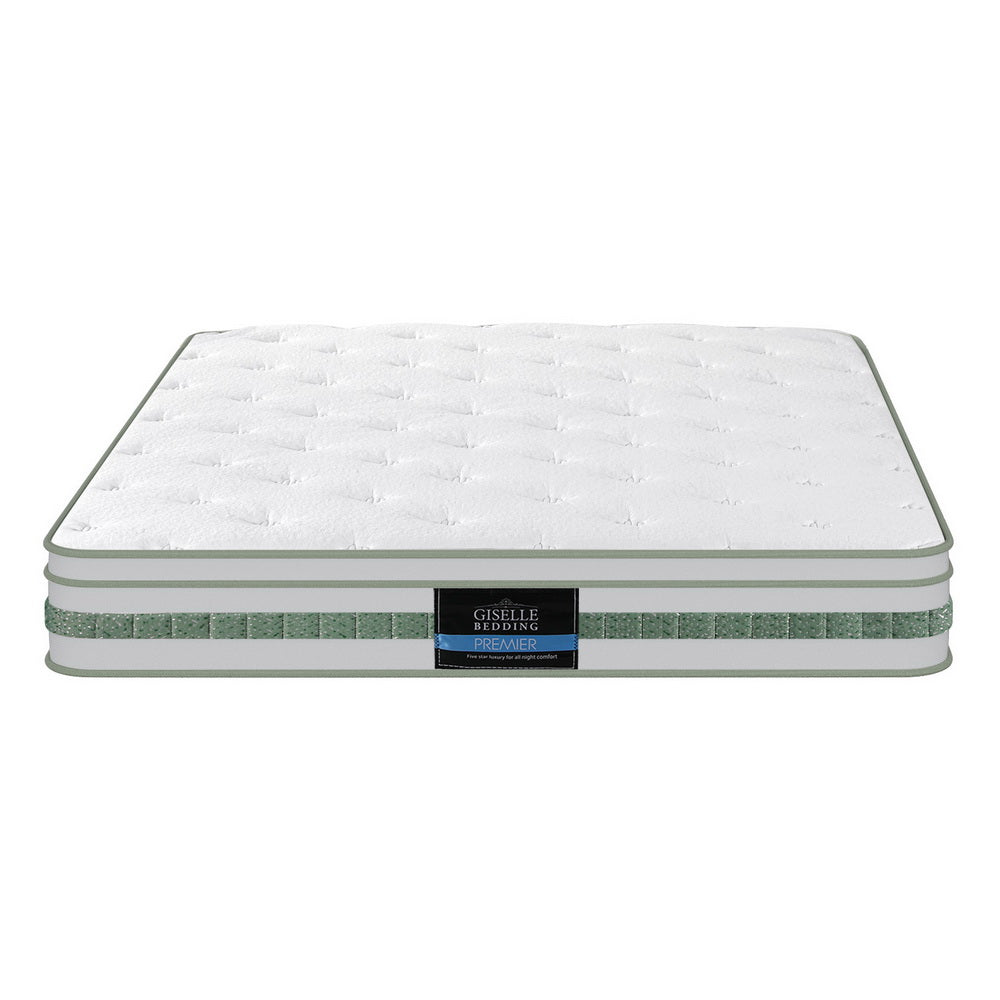 Thick 20cm Giselle Mattress Double Green Tea Mattresses Medium-Firm