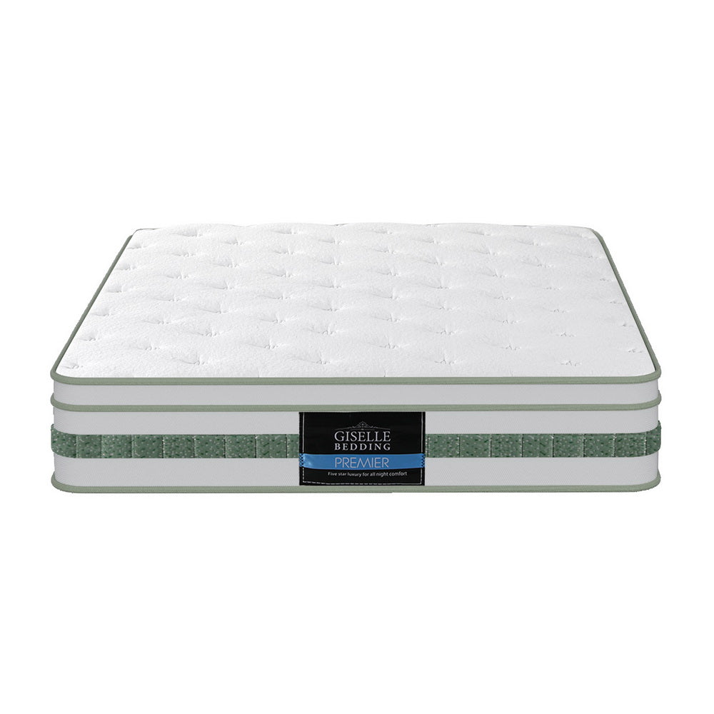 Thick 20cm Giselle Mattress Double Green Tea Mattresses Medium-Firm