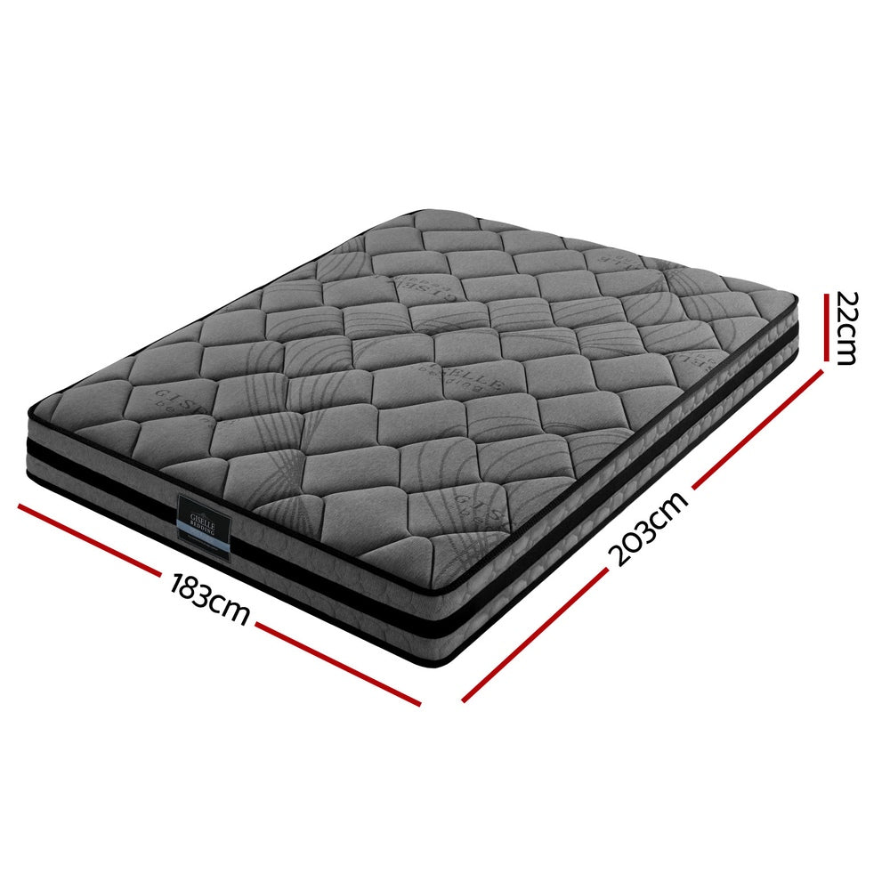King Size 22cm Mattress – Supportive Medium Firm Design - Stylish, King