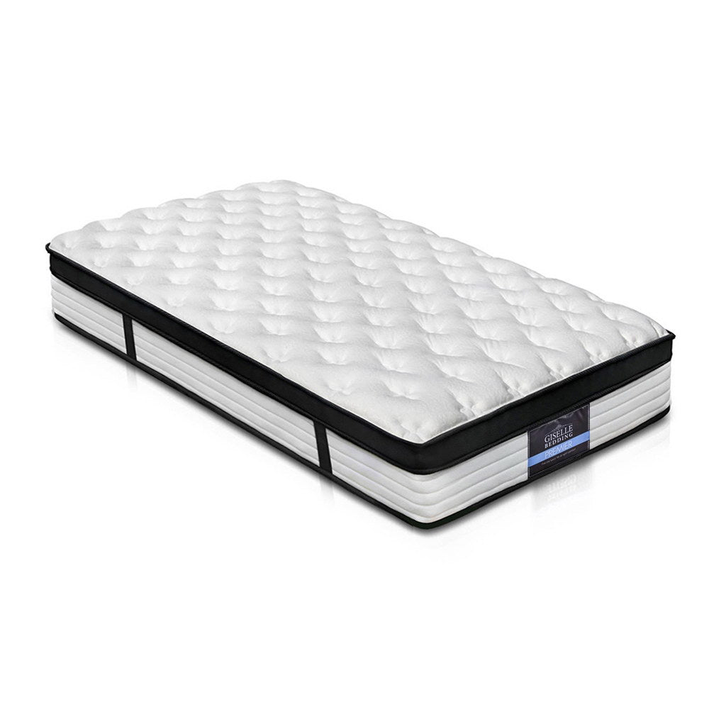 Single Size 31cm Euro Top Mattress Medium Firm 6.5, 450 Coil Support