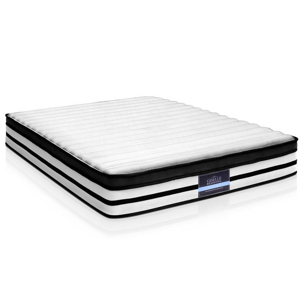 Pocket Spring Double Mattress with Euro Top Padding 27cm Thick, Medium Firmness 5.0, 660 Coils