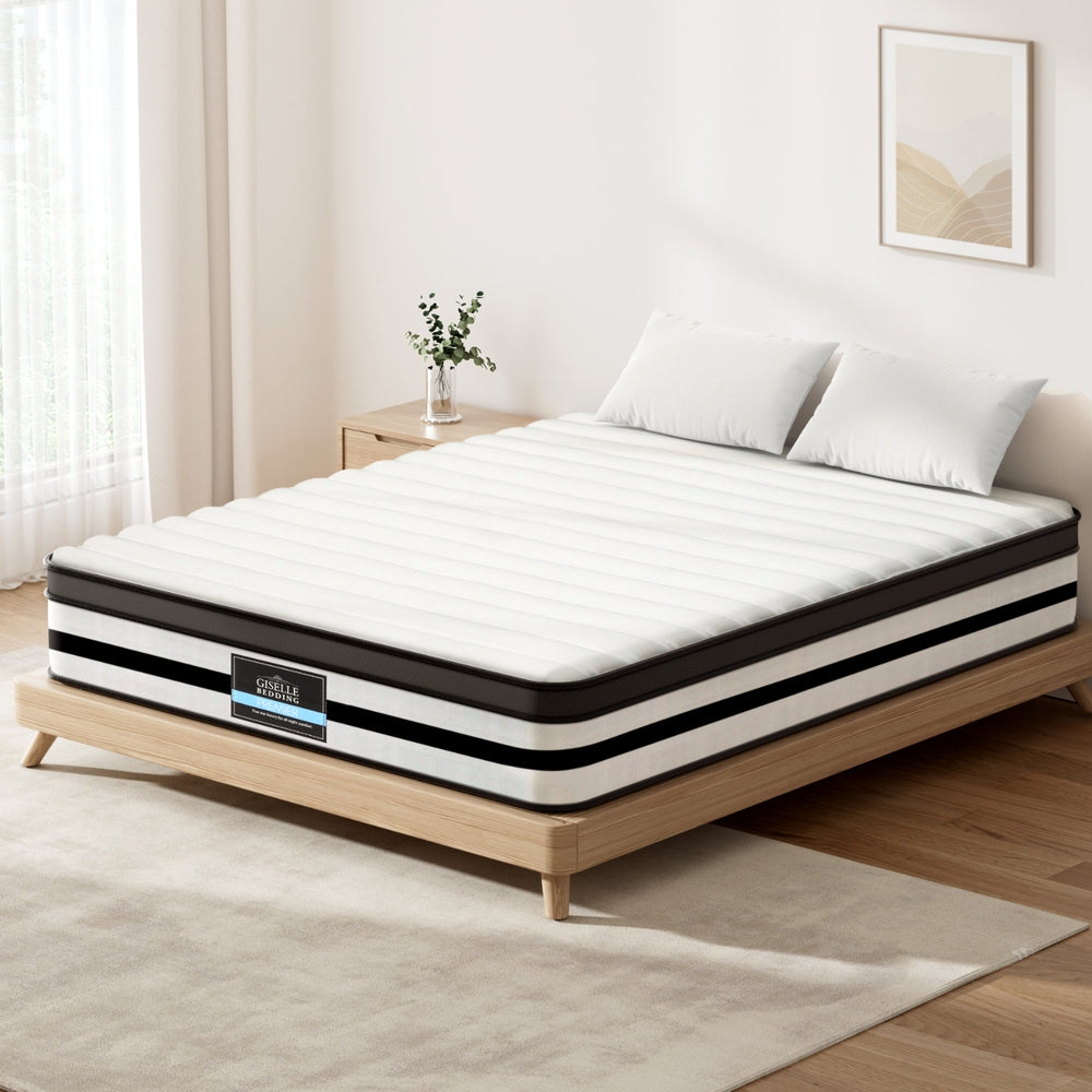 Pocket Spring Queen Mattress with Euro Top Padding 27cm Thick, Medium Firmness 5.0, 768Coils