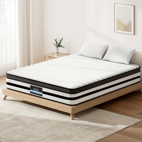 Queen - Pocket Spring Queen Mattress with Euro Top Padding 27cm Thick, Medium Firmness 5.0, 768Coils