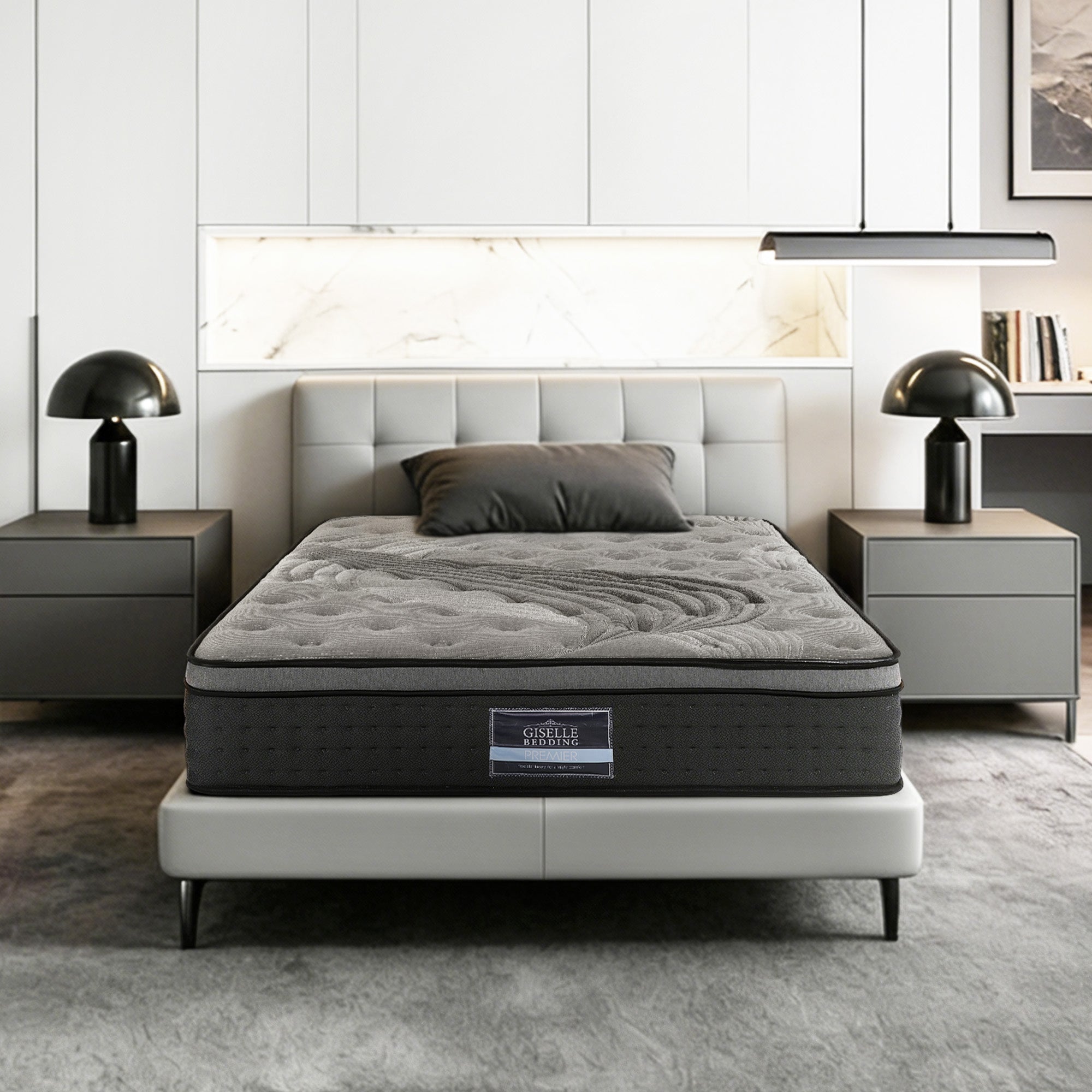 34cm Thick Euro Top Single Mattress 5-Zone Pocket Spring Support 6.0/ Medium Firm