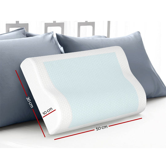 Twin Pack Contour Pillow with Cool Gel Memory Foam Comfort