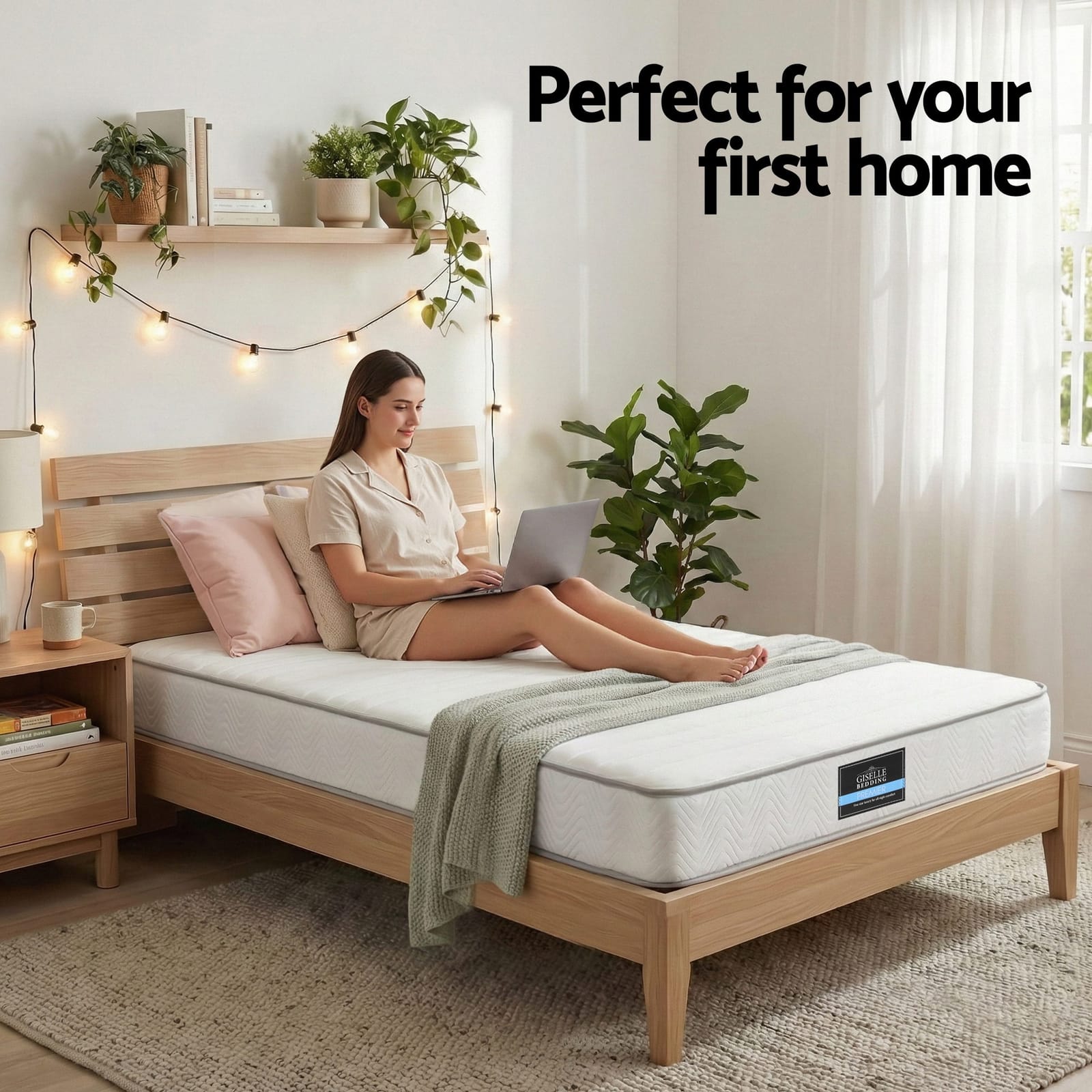 White mattress 107x203x20cm, view 8