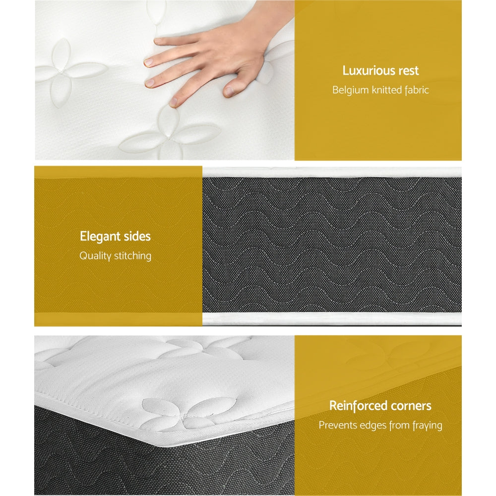 18cm Mattress Medium Soft w/Pillows Double