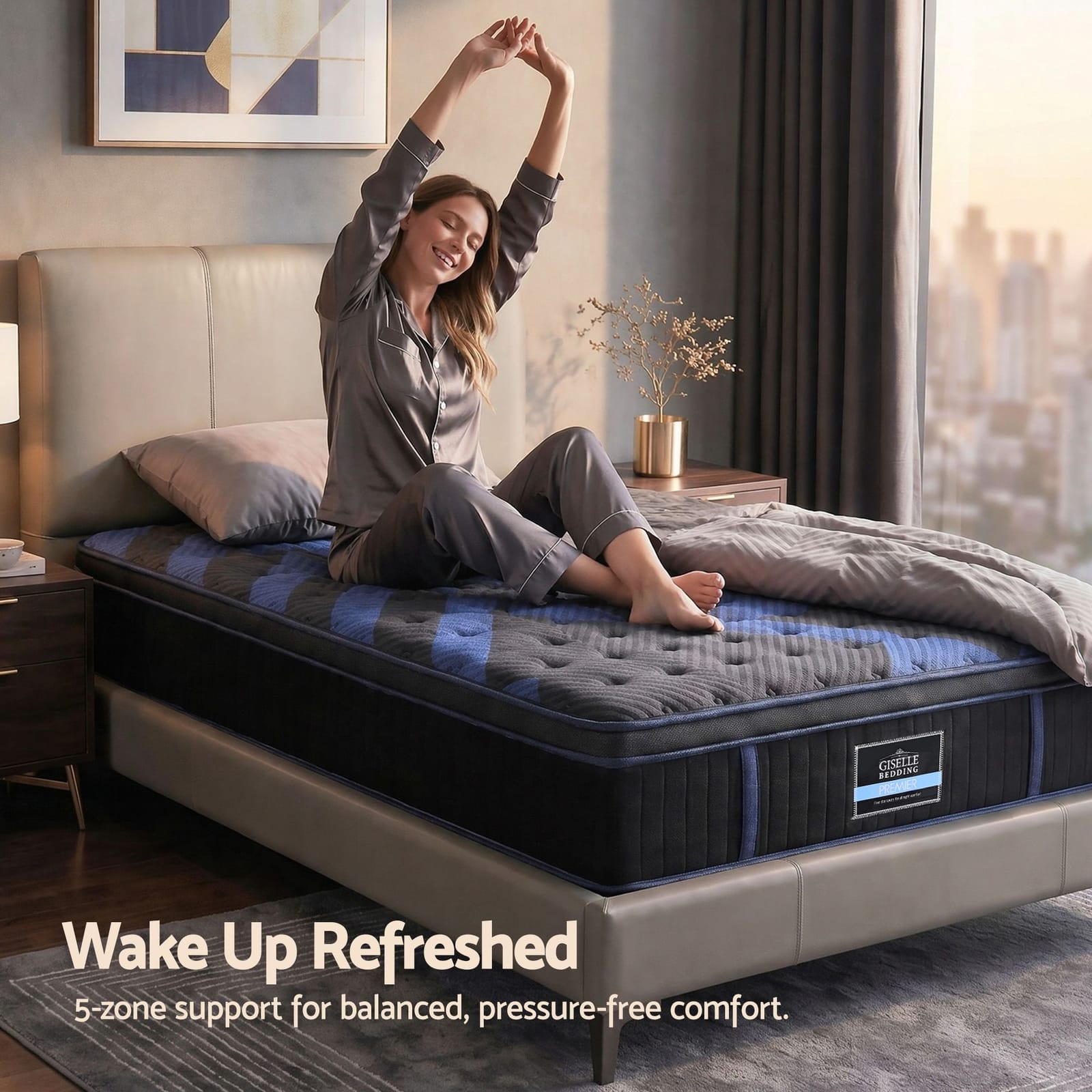 King Single Hybrid Mattress 34cm Cooling Gel | Simpledeals