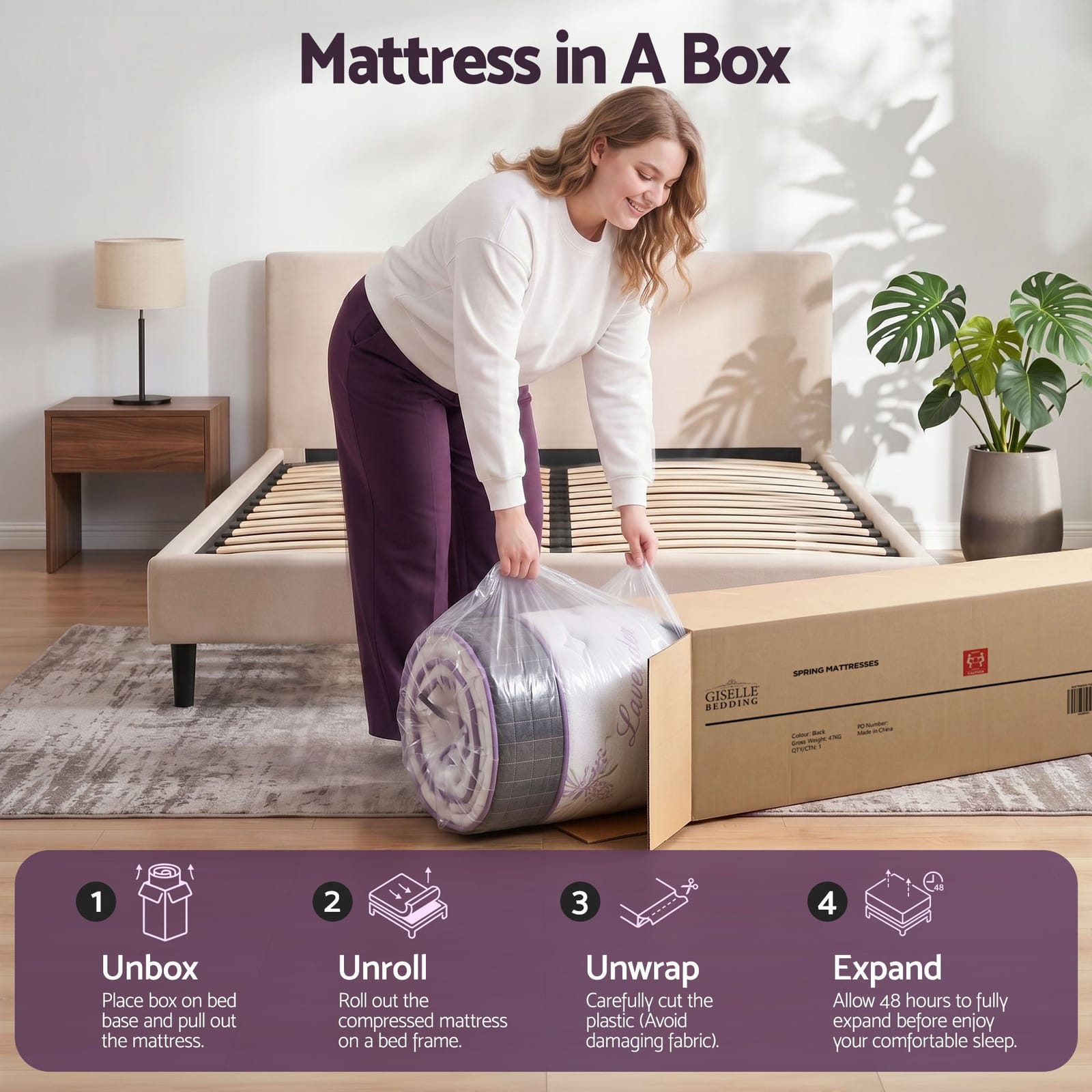 Double Euro Top Pocket Spring Mattress 35cm | Simpledeals