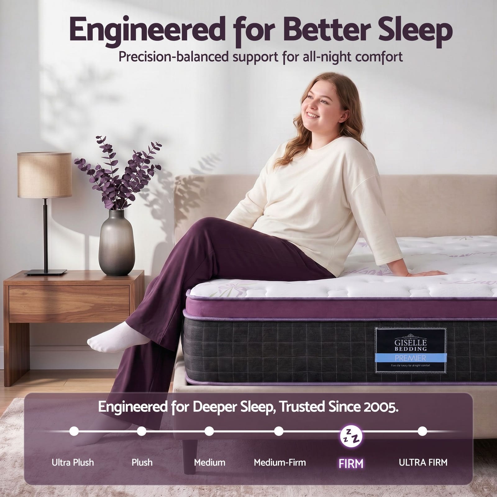 Double Euro Top Pocket Spring Mattress 35cm | Simpledeals