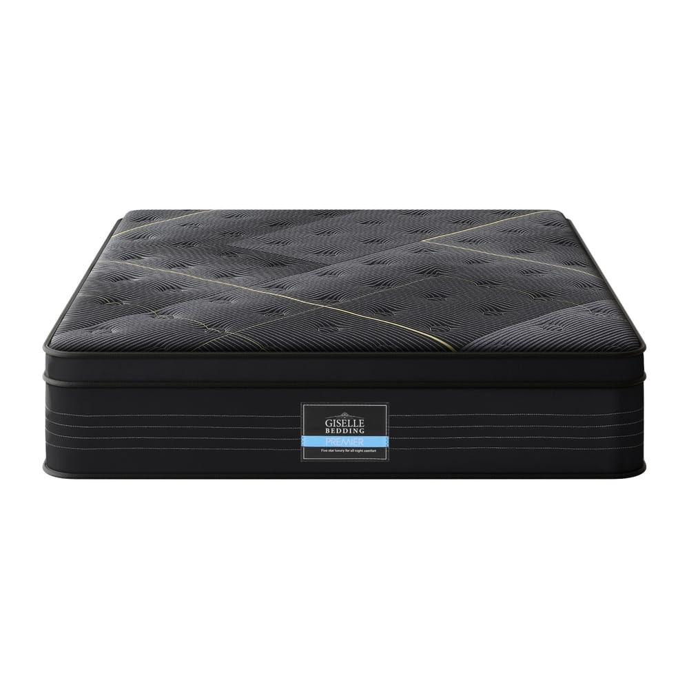 Black mattress 183x203cm, rear view