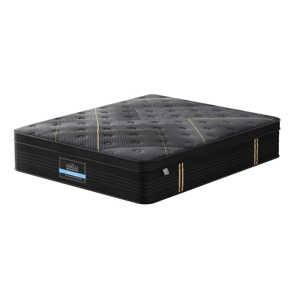Black mattress 183x203cm, in room setting