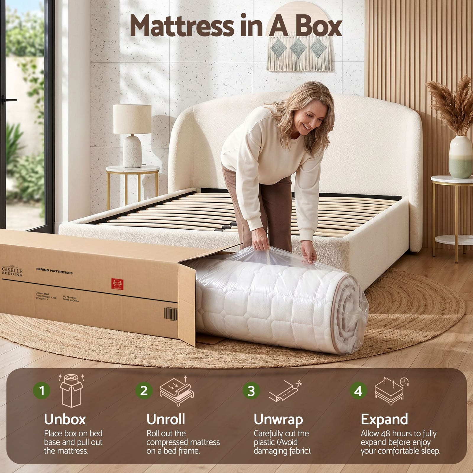 Double Mattress Firm Pocket Spring 20cm | Simpledeals