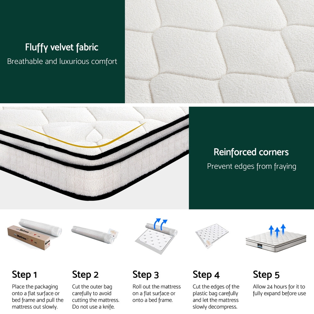 22cm King Mattress by Giselle – Medium Firm Support & Quality