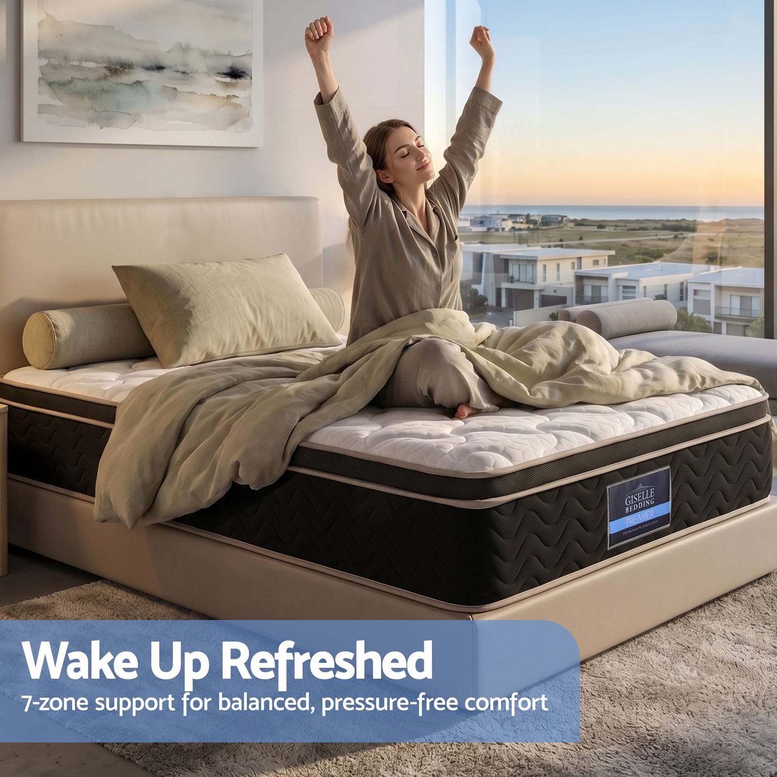 King Single Mattress 35cm Firm Pocket Spring | Simpledeals