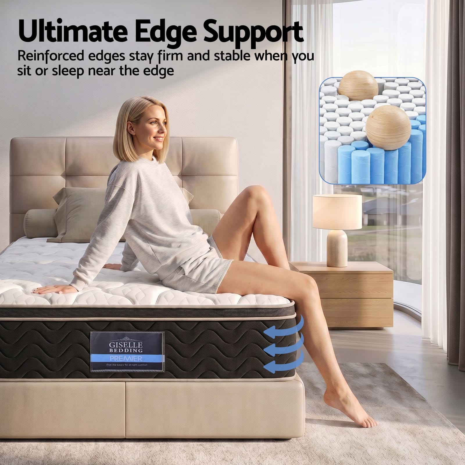 King Single Mattress 35cm Firm Pocket Spring | Simpledeals