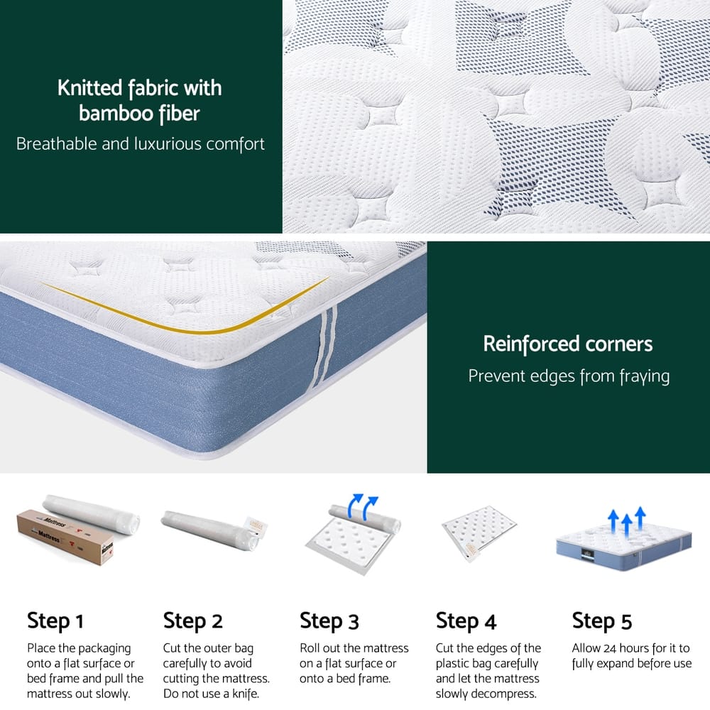 White mattress 183x203cm, view 7