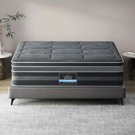 Zone Dual Euro Top - King Mattress 35cm Bamboo Cover Plush Support Pocket Spring Bed